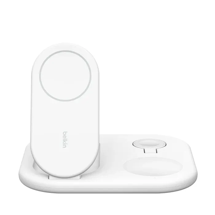 BELKIN Station de charge magnétique 3-en-1 BoostCharge Pro avec Qi2 (15 W) - Blanc