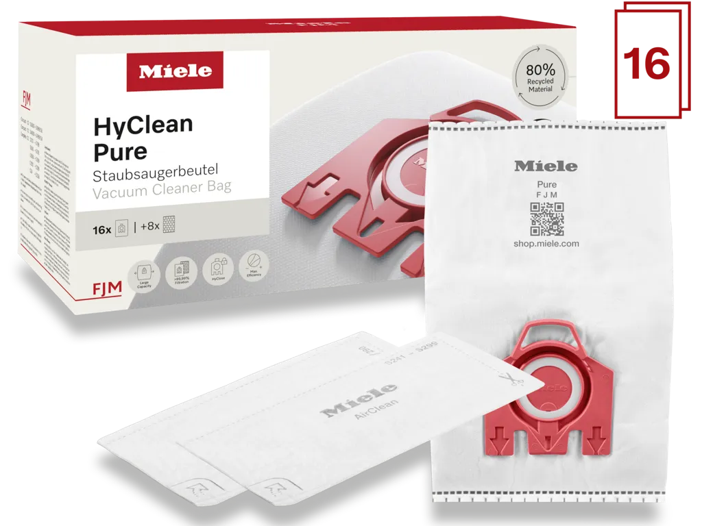MIELE Sacs aspirateur FJM HyClean Pure XXL Pack - 16 sacs