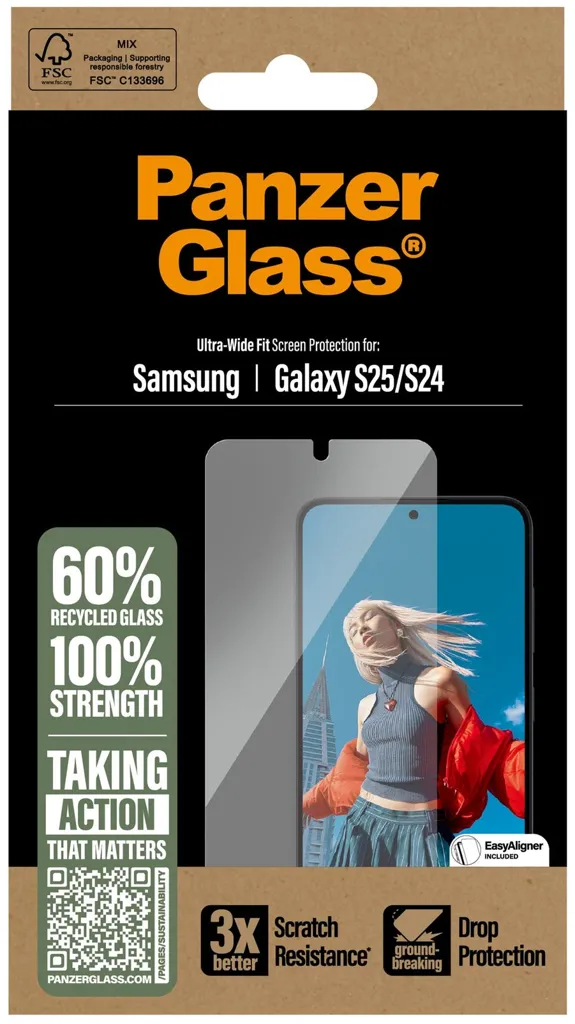 PANZERGLASS Protection écran Galaxy S25 Ultra-Wide