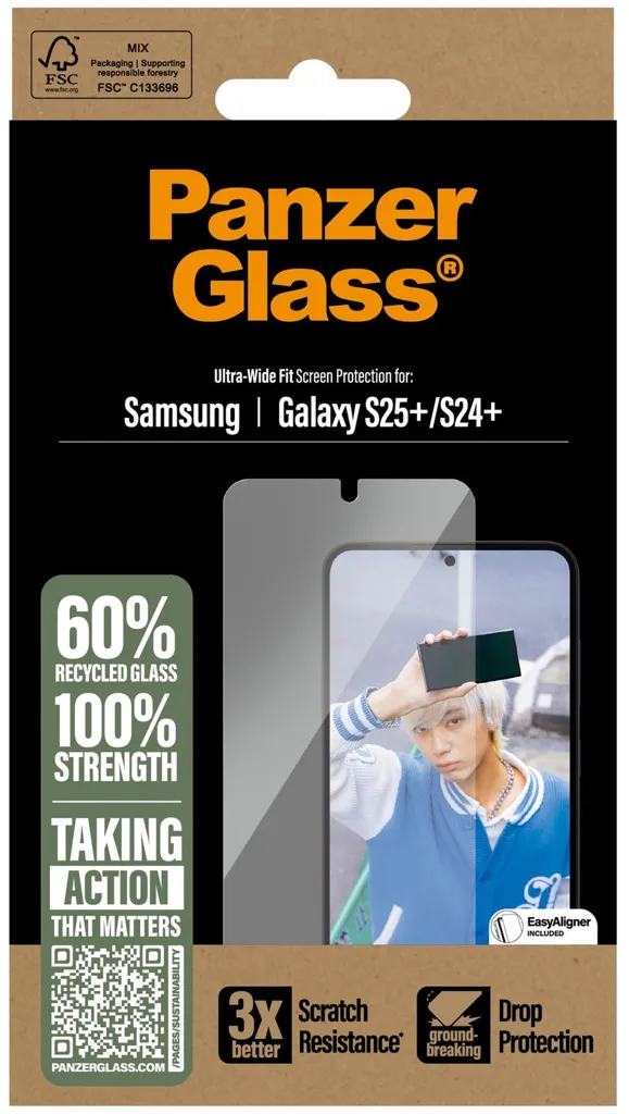 PANZERGLASS Screen protector Galaxy S25+ Ultra-Wide