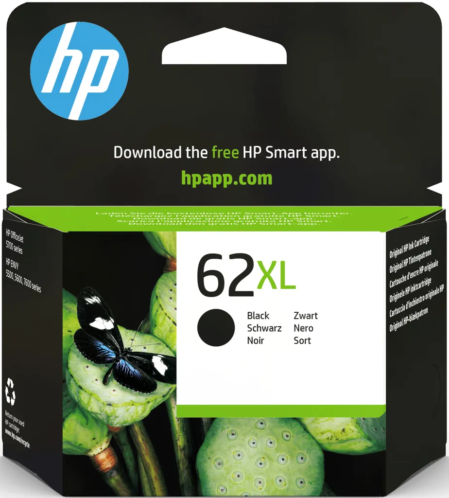 HP Cartouche d'encre - 62XL - Noir