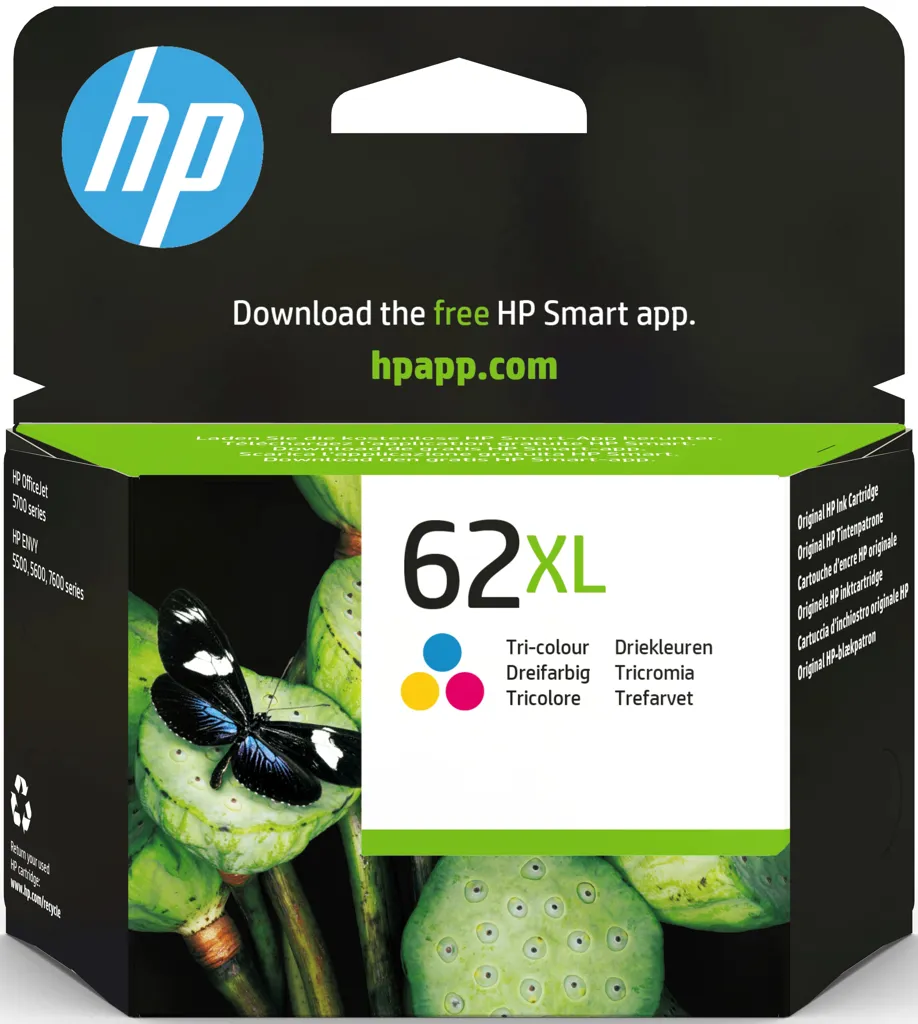 HP Cartouche d'encre - 62XL - Couleur