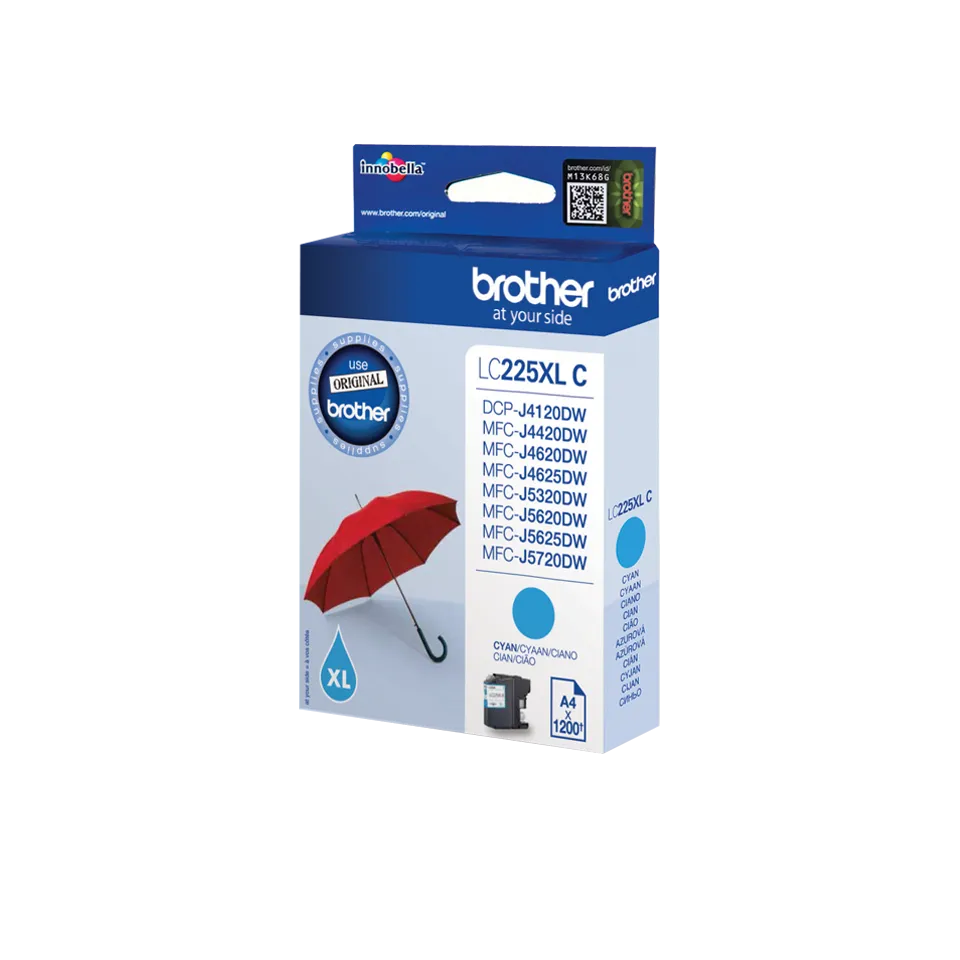 BROTHER Cartouche d'encre LC225XLC Cyan