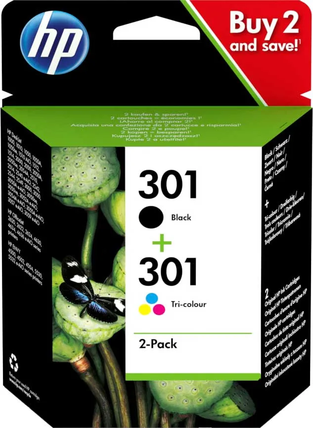 HP Cartouche d'encre - 301 - Noir + Couleur