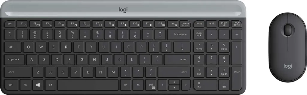 LOGITECH Clavier + Souris - Sans Fil - MK470 - AZERTY (BE) - Graphite