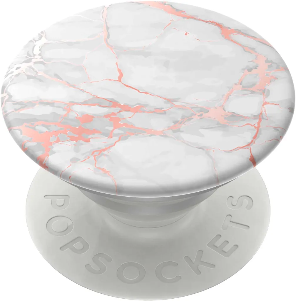 POPSOCKET Support pour Smartphone PopGrip - Rose Gold Lutz Marble