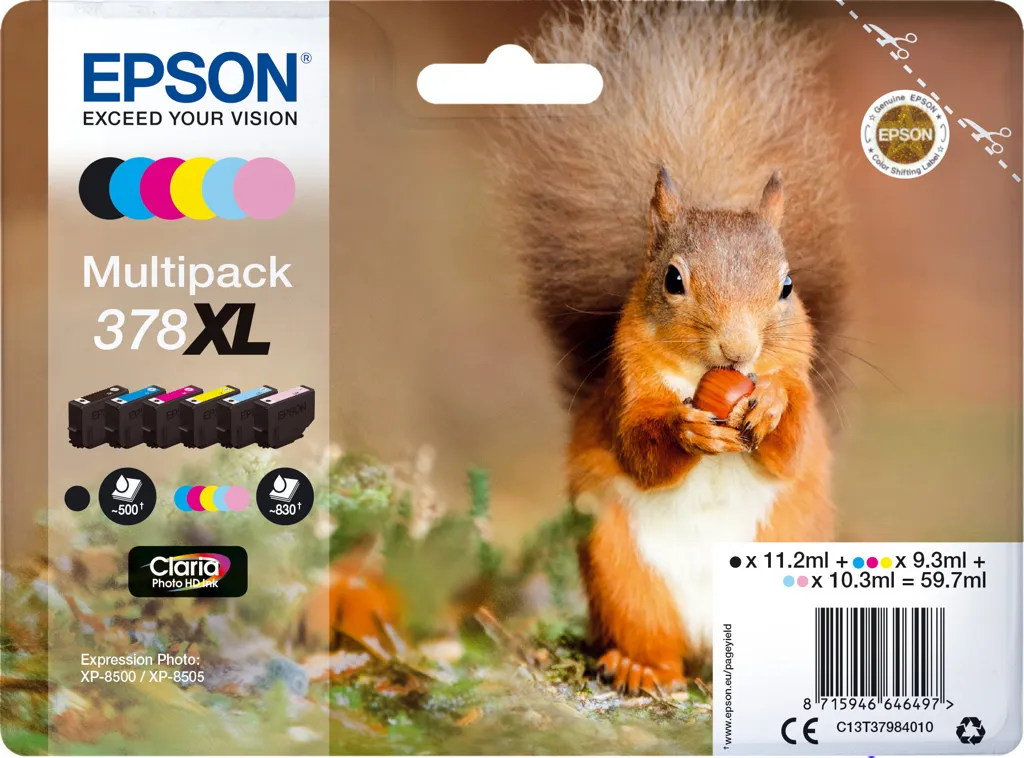 EPSON Cartouche d'encre 378 XL Multipack