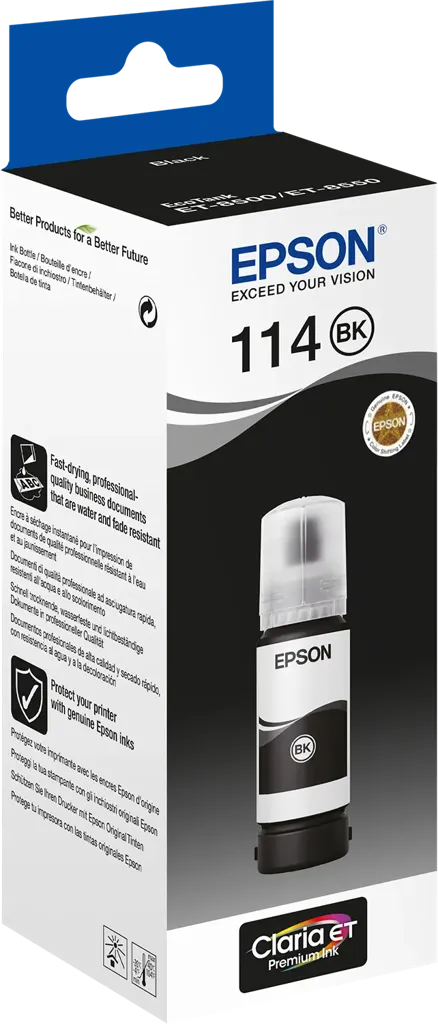 EPSON Bouteille d'encre 114 EcoTank - 70 ml. - Noir