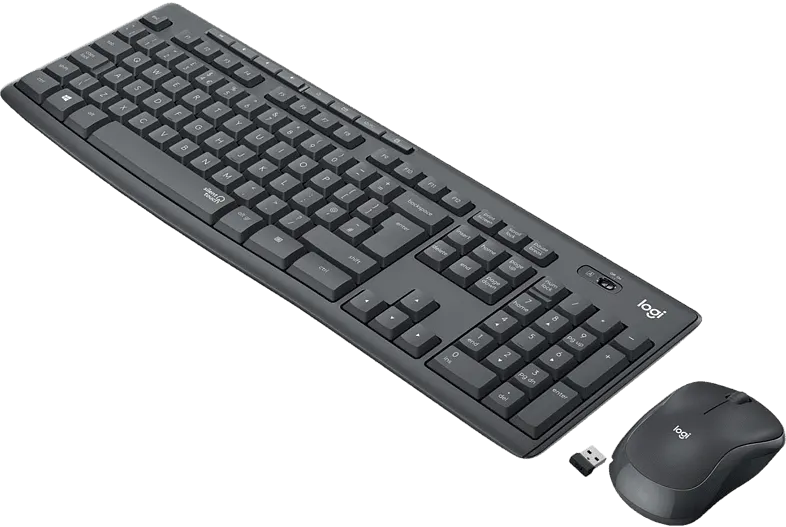 LOGITECH Clavier + Souris - Sans Fil - MK295 Silent - QWERTZ (SF) - Noir