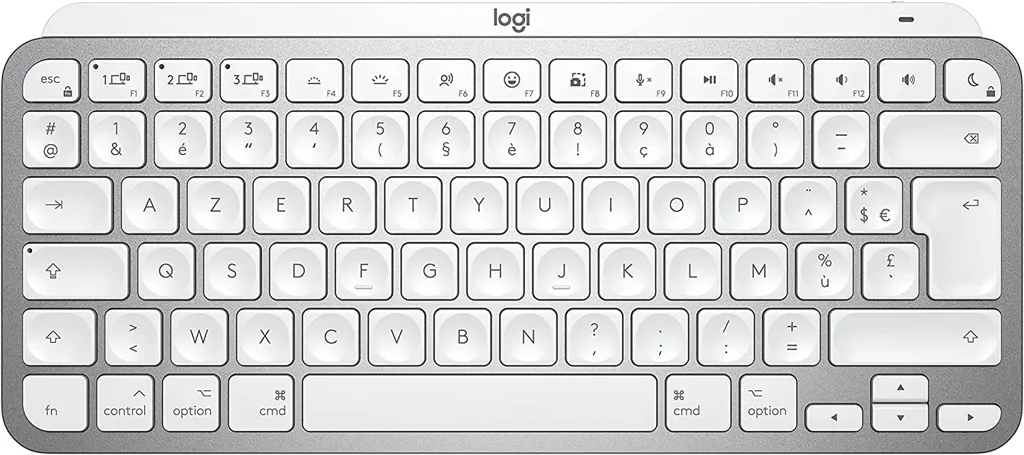 LOGITECH Clavier sans Fil MX Keys Mini - AZERTY (FR) - Pale Grey