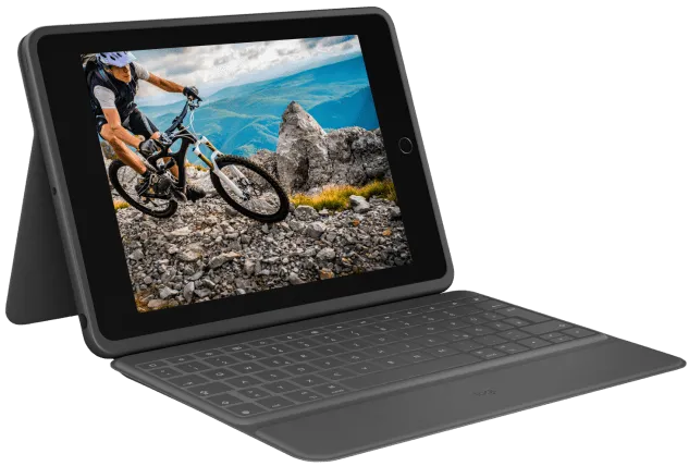 LOGITECH Etui Clavier Rugged Folio pour iPad (7th, 8th & 9th Gen) - AZERTY - Noir