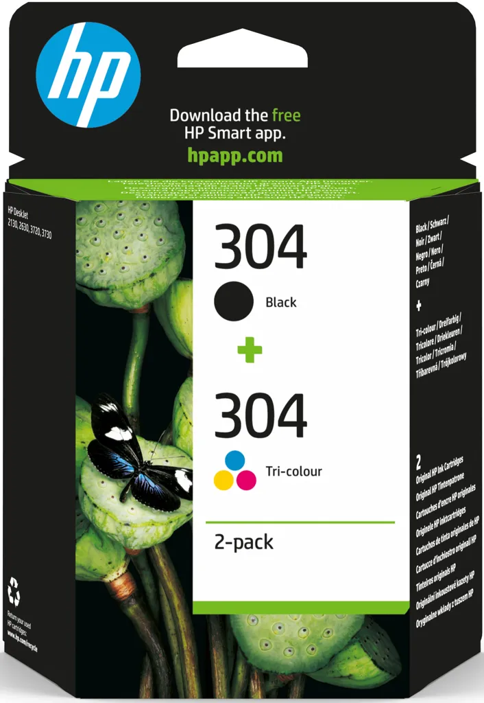 HP Cartouches d'encre - 304 - Noir + Couleur