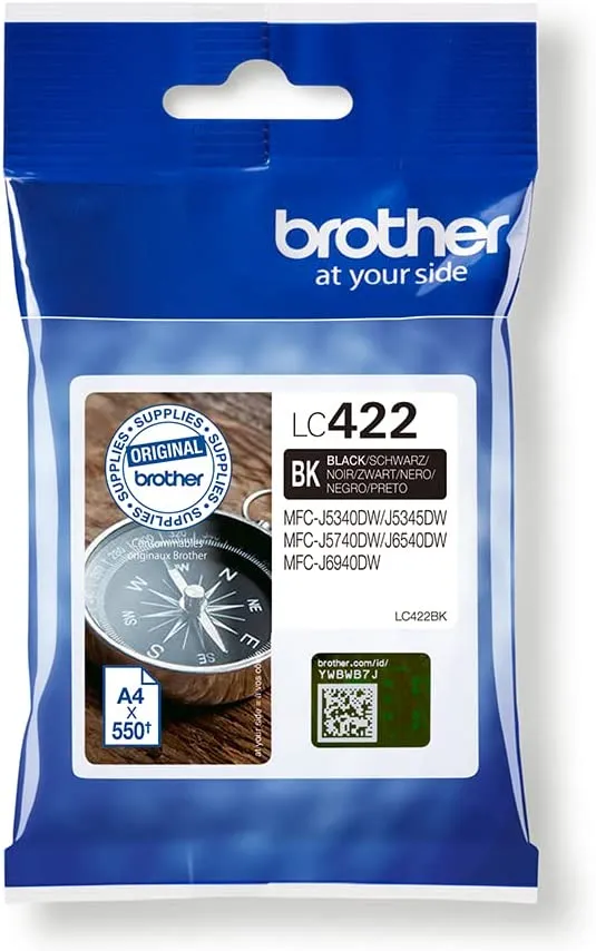 BROTHER Cartouche d'encre LC422BK - Noir