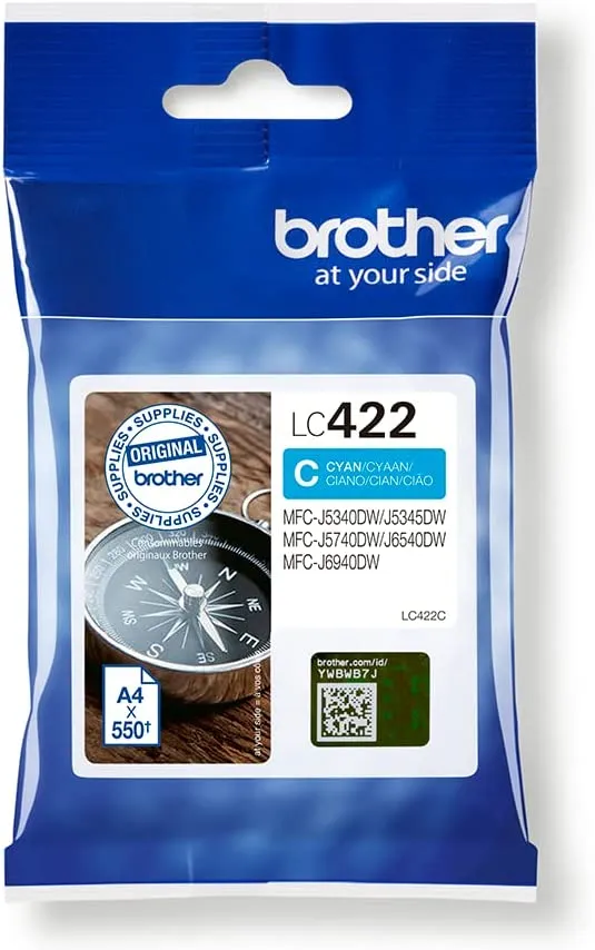 BROTHER Cartouche d'encre LC422C - Cyan