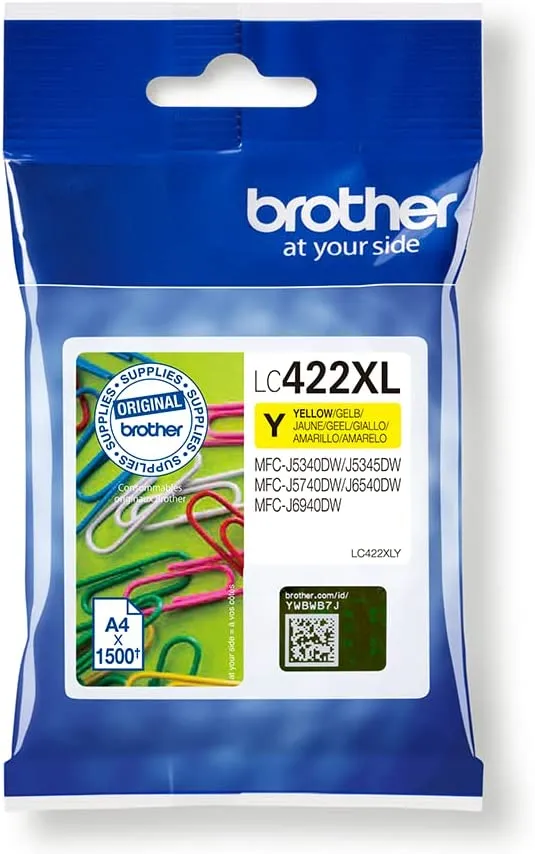 BROTHER Cartouche d'encre LC422XLY - Jaune