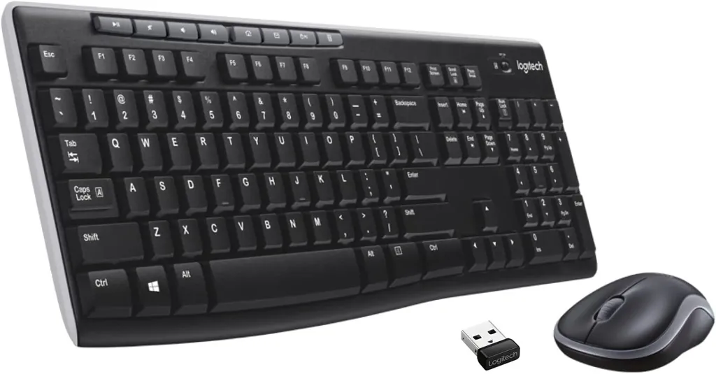 LOGITECH Clavier + Souris sans Fil MK270 - QWERTY (ES) - Noir