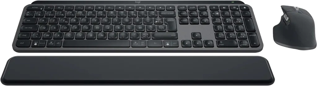 LOGITECH Clavier + Souris sans fil MX Keys S Combo - QWERTZ - Graphite