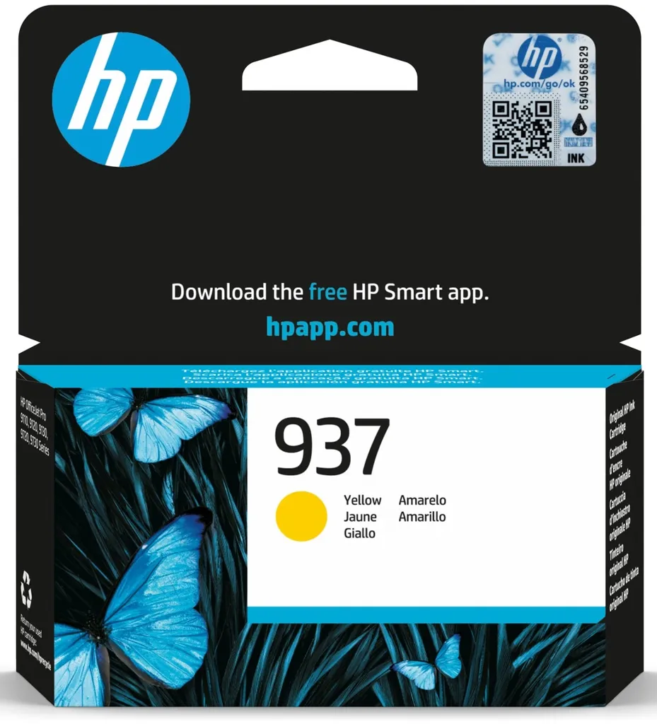 HP Cartouche d'encre 937 -  800 pages - Jaune