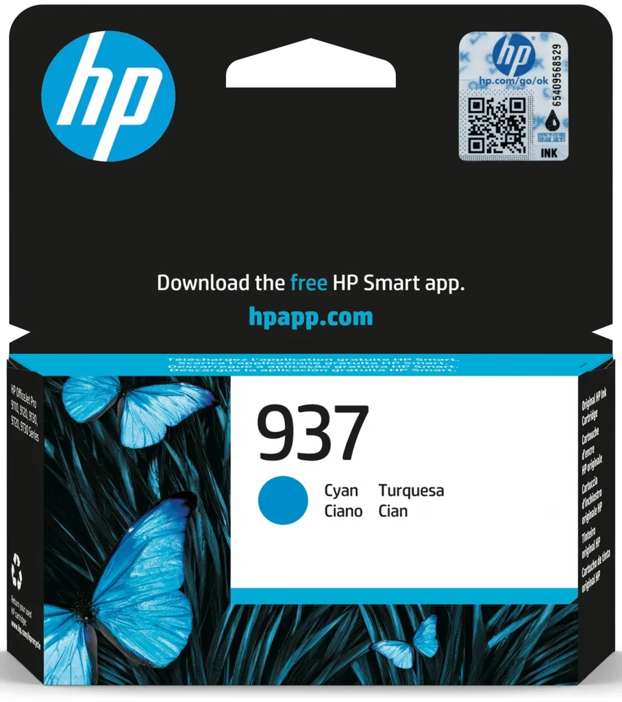 HP Cartouche d'encre 937 -  800 pages - Cyan