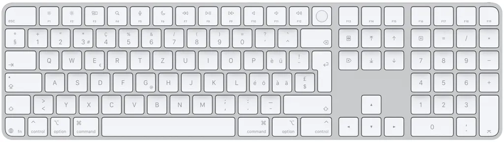 APPLE Clavier sans fil Magic Keyboard avec Touch ID et pavé numérique - QWERTZ
