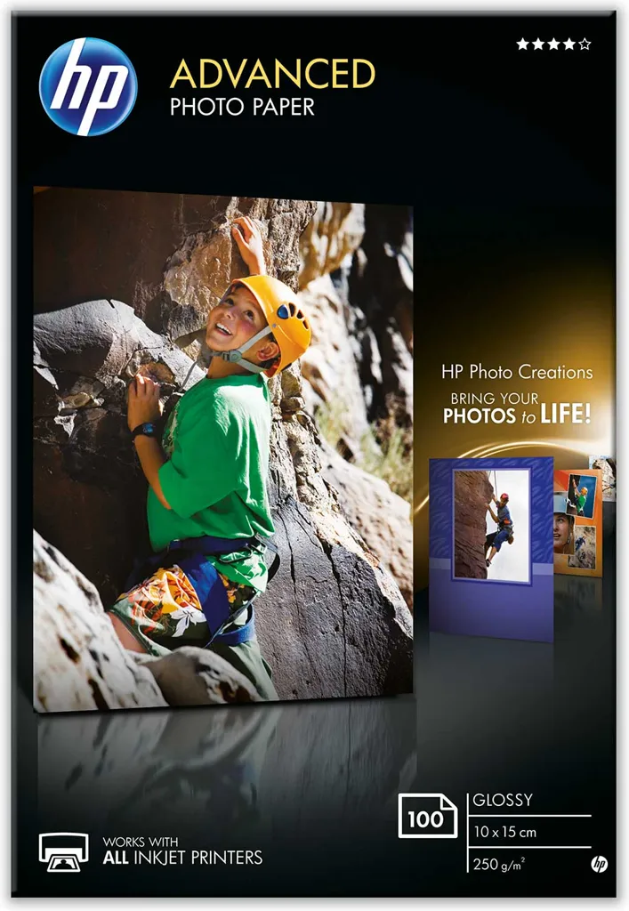 HP Advanced papier photo brillant - 100 feuilles