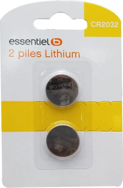 Pile spéciale ESSENTIELB CR 2032 Lot 2 p