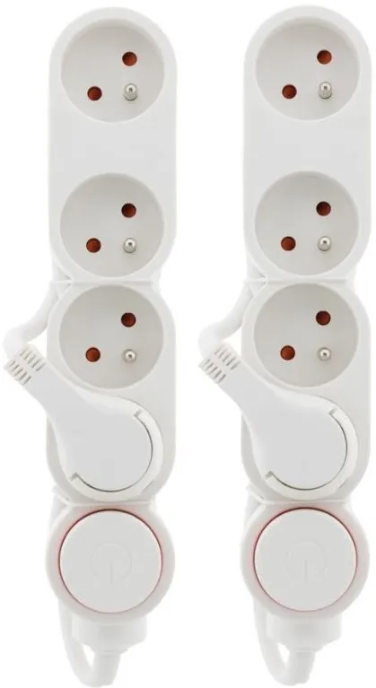 ESSENTIEL-B Multiprise Pack de 2 multiprises x4 Prises