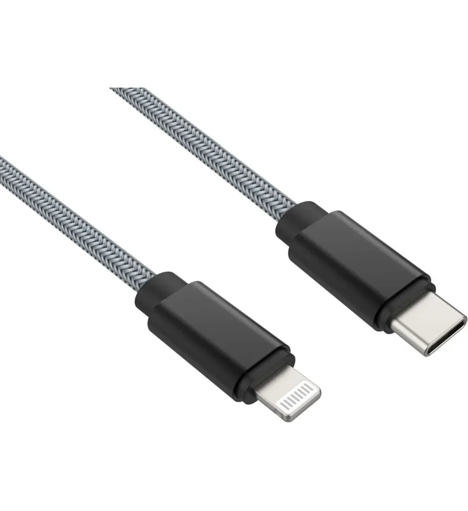 ADEQWAT Câble Lightning vers USB C - 2 m. - Gris