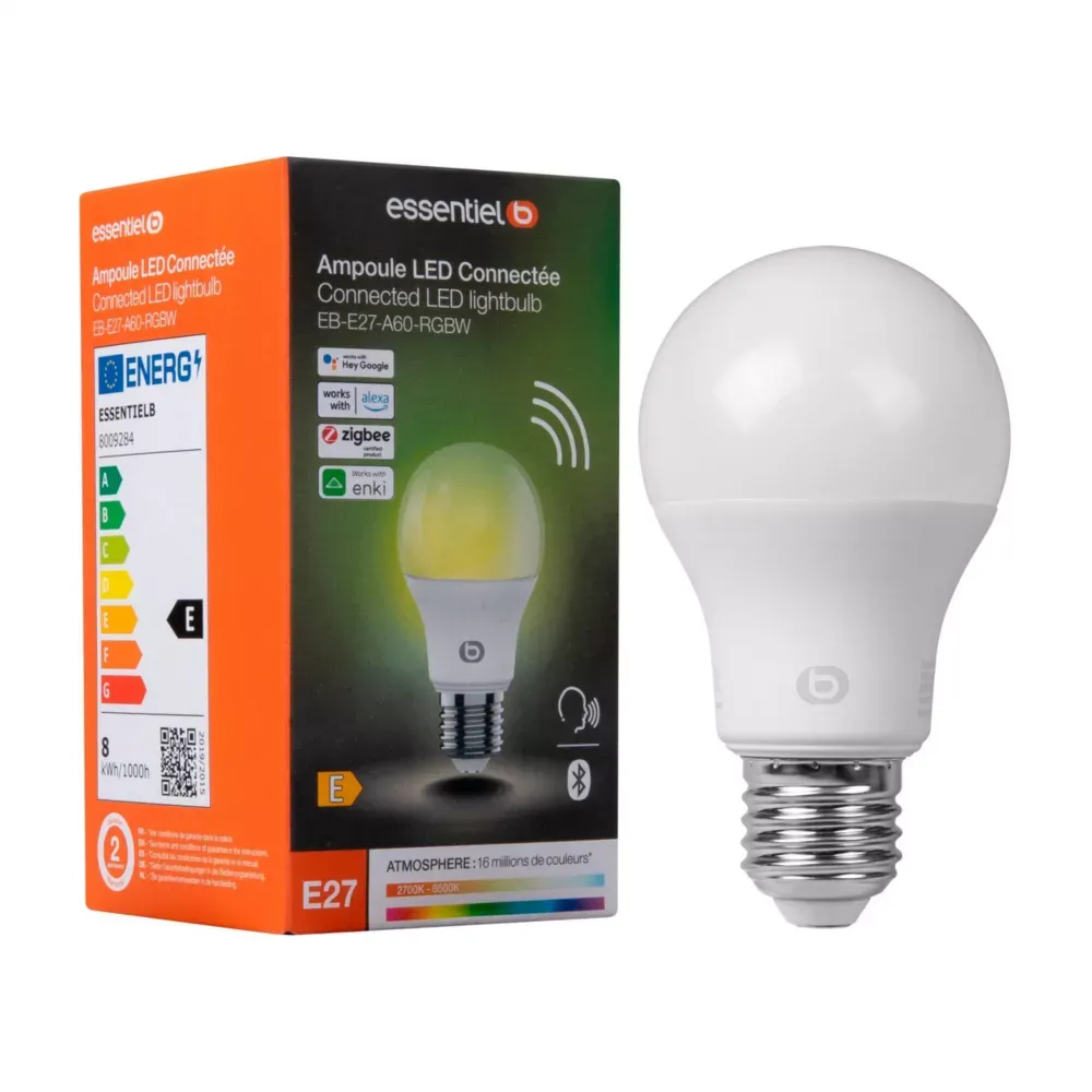 ESSENTIEL-B Ampoule connectée E27 Blancs & Couleurs - Classique