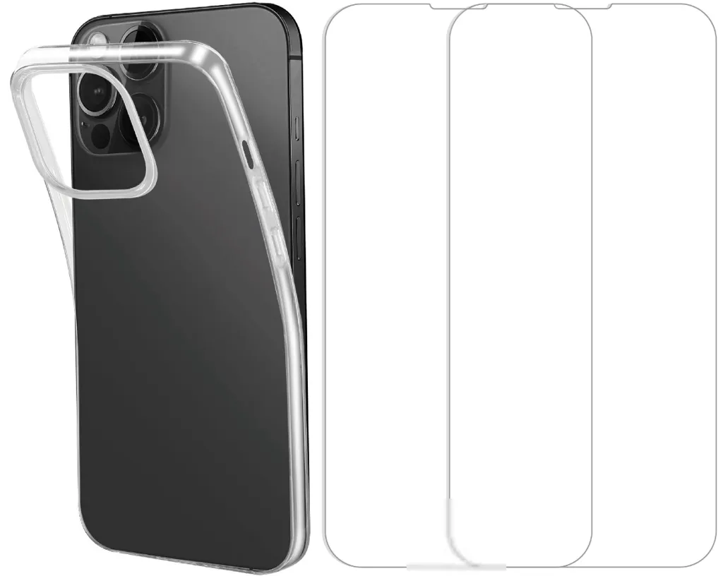ESSENTIEL-B Pack Coque + 2x verre trempé pour iPhone 13 (Pro)