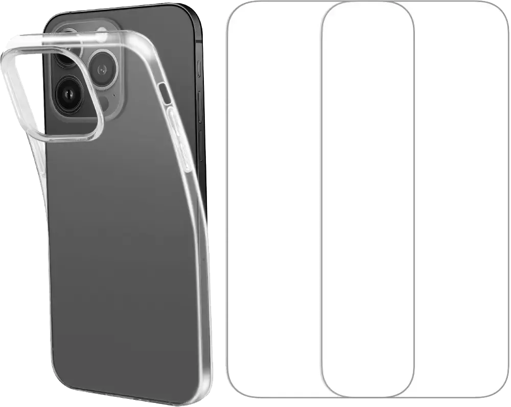 ESSENTIEL-B Pack Coque + 2x verre trempé pour iPhone 14 Pro Max