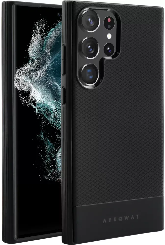 ADEQWAT Coque Souple pour Galaxy S23 Ultra - Noir