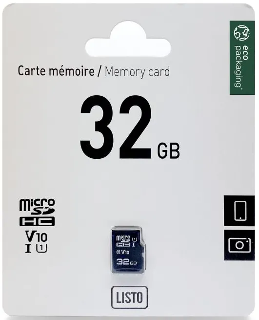 Mémoire LISTO 32Go micro SDHC