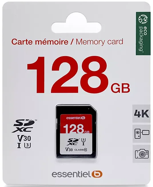 Mémoire ESSENTIELB 128Go SDXC