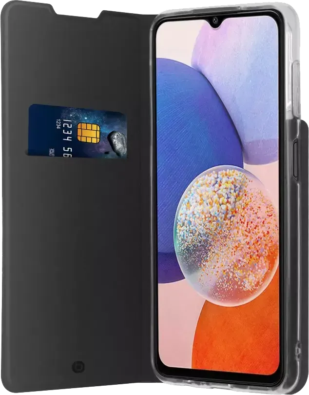 ESSENTIEL-B Étui livre pour Galaxy A14 (5G) - Noir