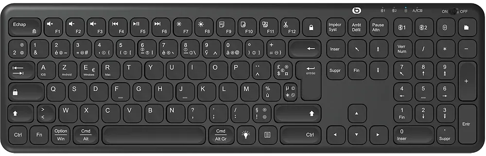 ESSENTIEL-B Clavier sans fil EB-SK-11-SF - AZERTY - Noir