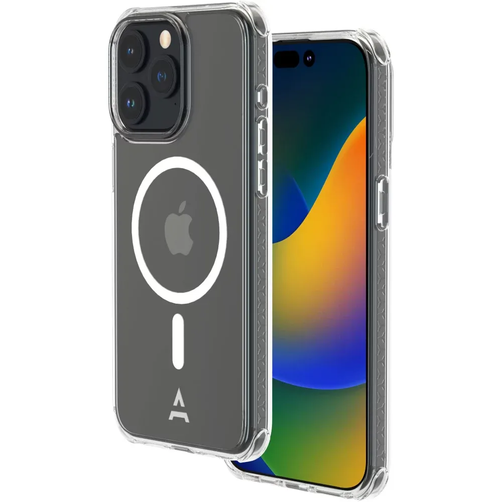 ADEQWAT Coque MageSafe Antichoc MIF pour iPhone 15 Pro - Transparent
