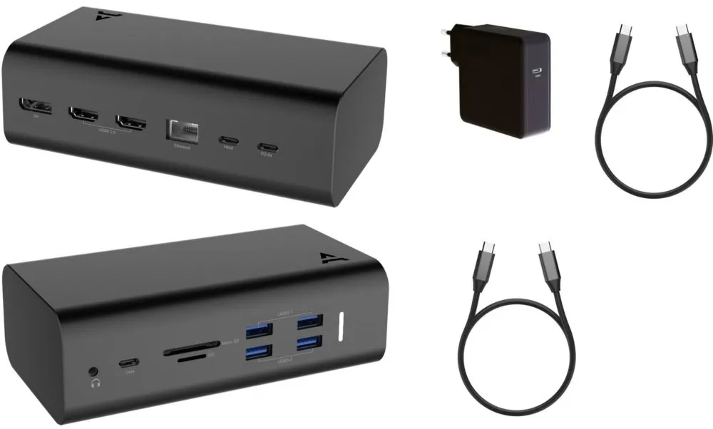 ADEQWAT Station d'accueil Hub USB-C 14-en-1