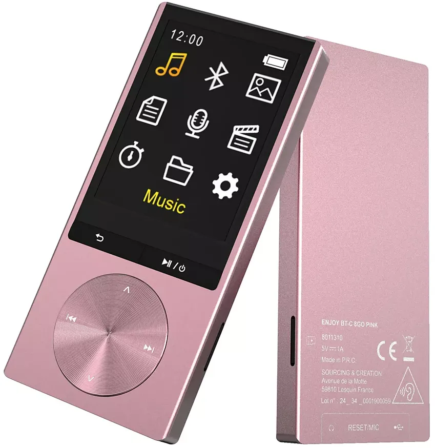 ESSENTIEL-B Lecteur MP4 Enjoy BT-C - 8Go - Rose