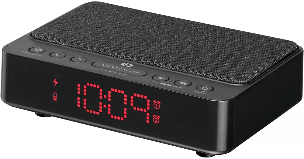 ESSENTIEL-B Radio réveil avec Charge Induction RRVI-100 - Noir