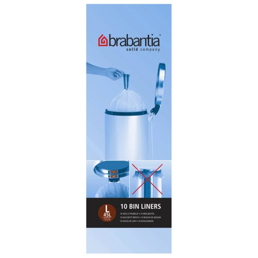 BRABANTIA Sac poubelle PerfectFit L - 45 Litres - 10 sacs