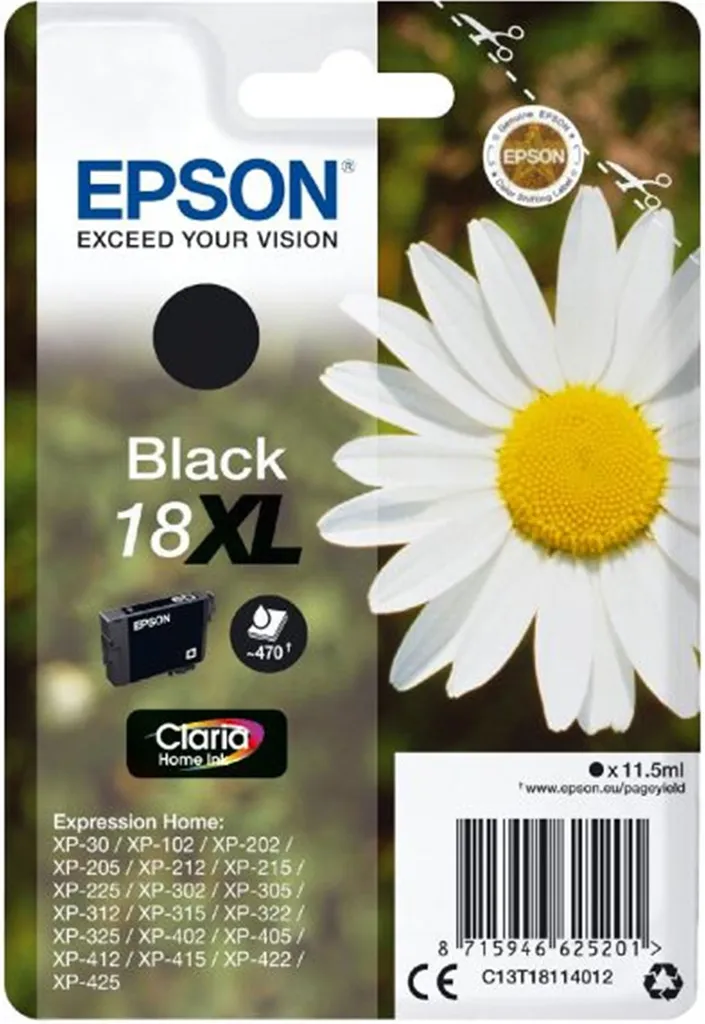 EPSON 18 XL Noir - Cartouche d'encre