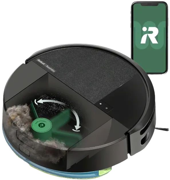 iROBOT Robot Aspirateur laveur 205 DustCompactor Combo - Noir