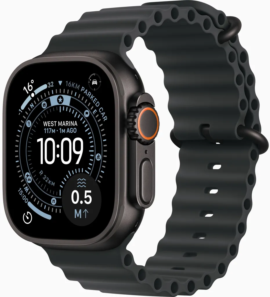 APPLE Watch Ultra 3 - 49mm - Titanium Black - Black Ocean Band