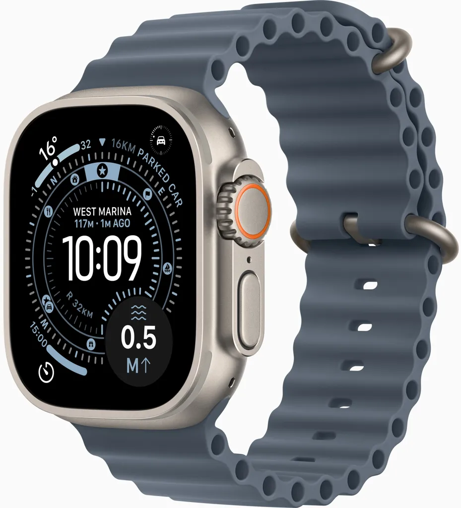 APPLE Watch Ultra 3 - 49mm - Titanium Natural - Blue Ocean Band