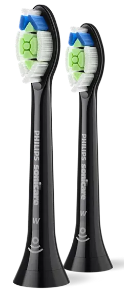 PHILIPS Tête de brosse à dents Sonicare Optimal White - 2 pièces - Noir