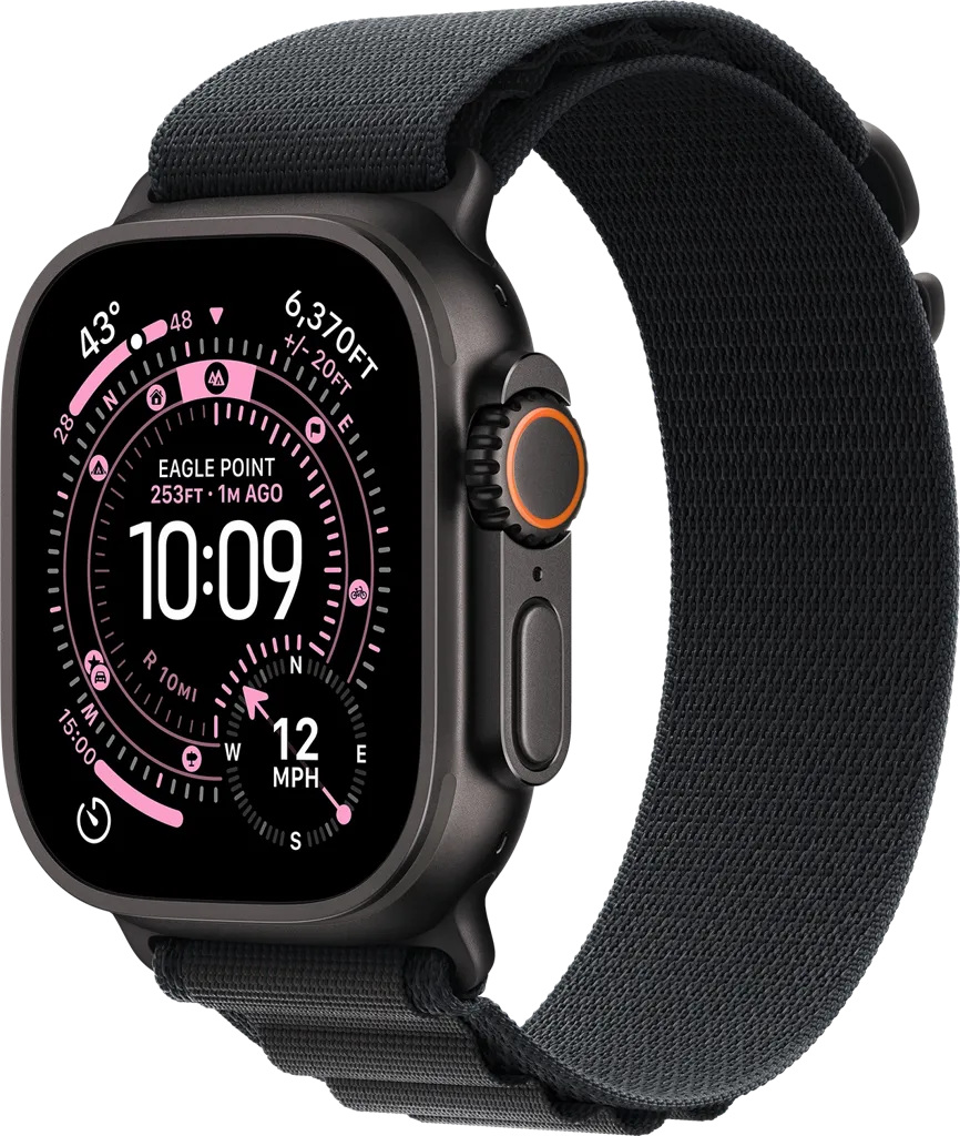 APPLE Watch Ultra 3 - 49mm - Titanium Black - Black Alpine Loop - M