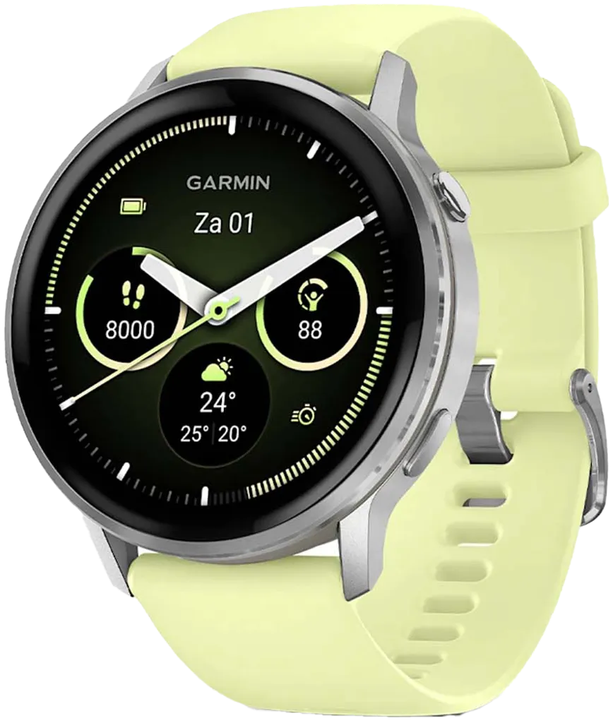 GARMIN Smartwatch Venu 4 - 45mm - Silver - Silicone jaune
