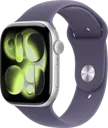 APPLE Watch Series 11 GPS - 46mm - Aluminium Silver - Purple Frog Sport Band - M/L