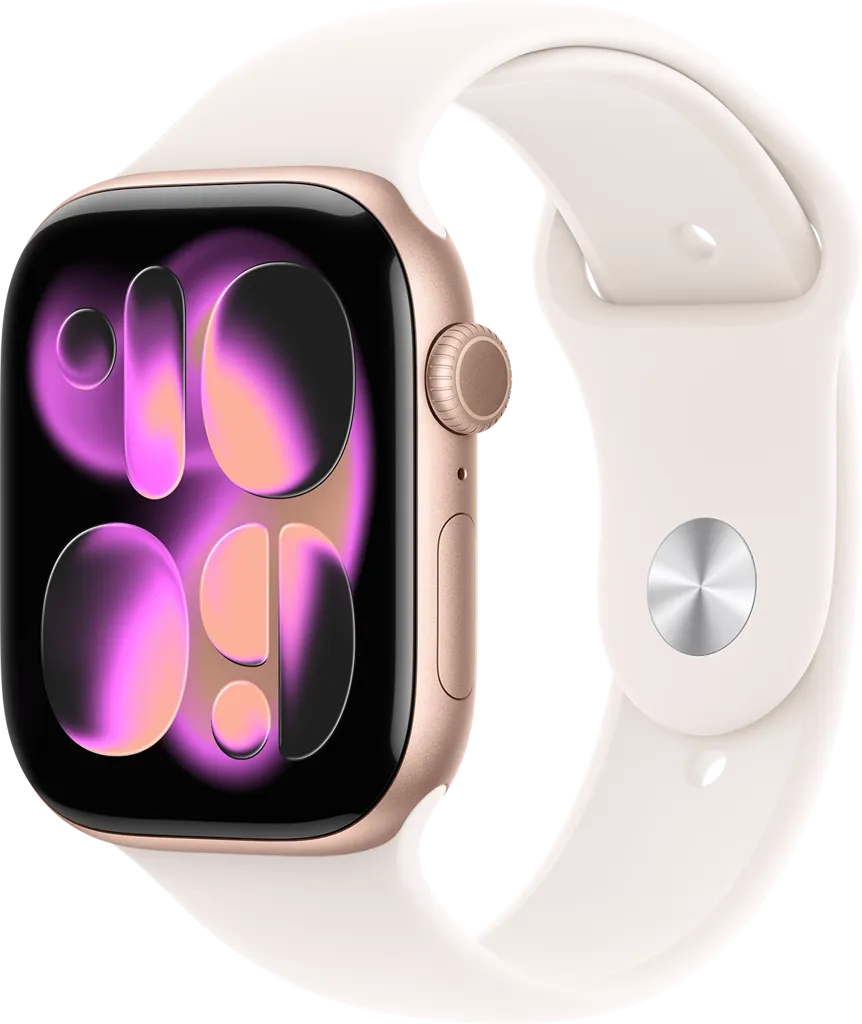 APPLE Watch Series 11 GPS - 46mm - Aluminium Rose Gold - Light Blush Sport Band - S/M